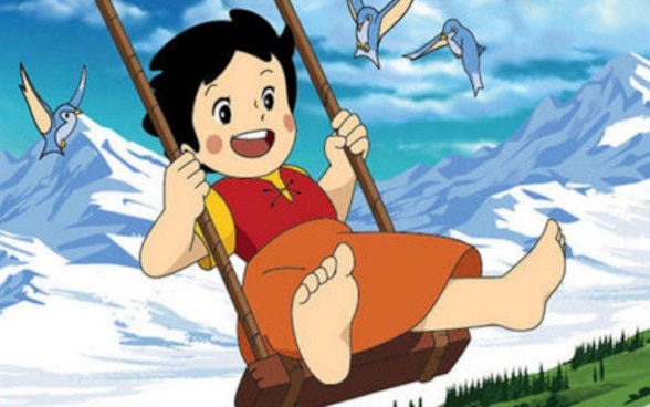 Cartoon image of Heidi in Isao Takahata’s 1974 anime series Heidi the Girl of the Alps.