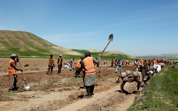 Road construction activities near Batash village