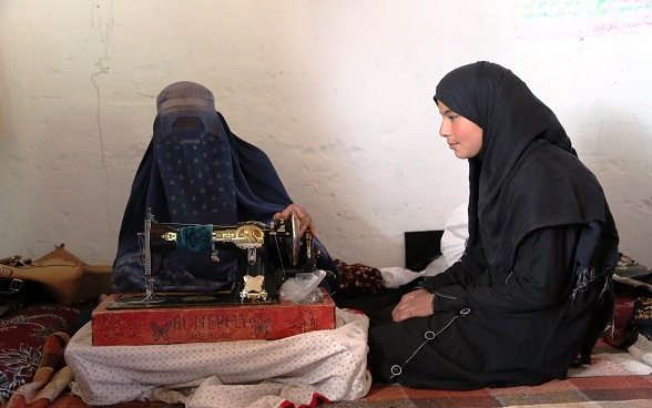 Sweeta, 16, is one of the participants of the tailoring and literacy course       