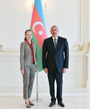 Ambassador Peneveyre with President Aliyev