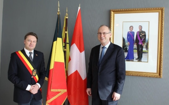 Tommy Leclercq et l'Ambassadeur Meuwly