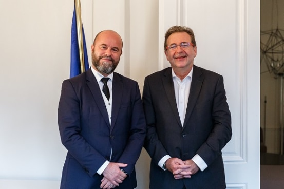 L’Ambassadeur Philippe Brandt avec le Ministre-Président Rudi Vervoort.