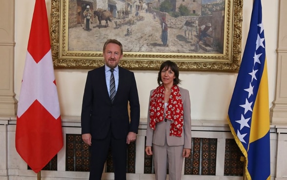 Swiss Ambassador to BiH Andrea Rauber Saxer with Chairman of the BiH Presidency Bakir Izetbegovic_2016