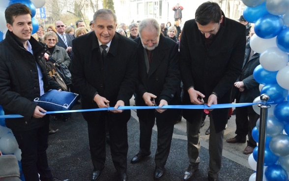 Nedzad Koldzo, Joseph Guntern and Elmedin Konakovic_Opening of Centre for Healthy Ageing in Novo Sarajevo Municipality_Sarajevo, BiH