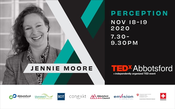 Swiss compatriot Jennie Moore will speak at the TEDxAbbotsford virtual event on November 18.