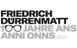 Schriftzug Friedrich Dürrenmatt 100 Jahre