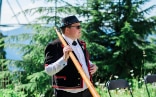 Composer and alphorn player Jim Hopson