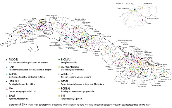 Mapa Proyectos COSUDE 2017