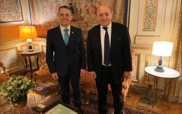 M. le Conseiller fédéral Ignazio Cassis et M. le Ministre Jean-Yves Le Drian