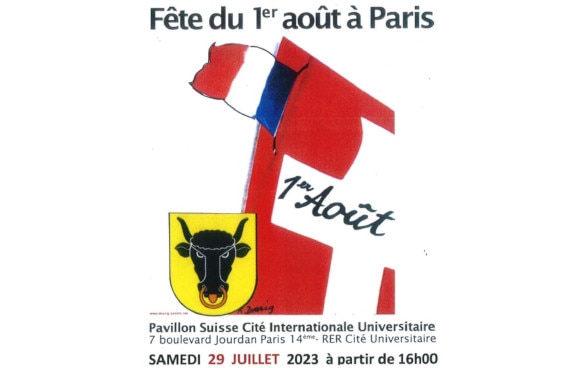 Affiche de la fête nationale suisse à Paris