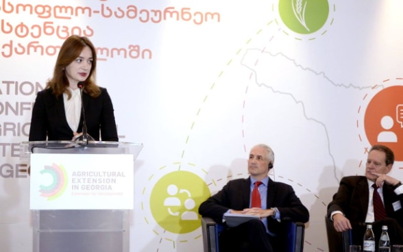 First Deputy Minister of Education and Science of Georgia addresses the participants
