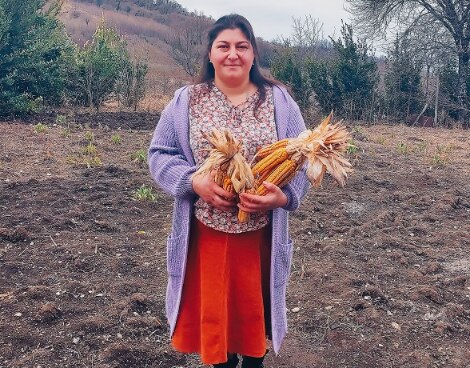 Ana in her corn field