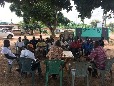 Meeting with pineapple farmers in Ekumfi Abor to discuss GIs