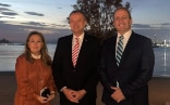 Ambassador Stefan Estermann with Dr. David Knuff, EHL Chief Partnerships Officer (r.), and Nana Mentzelopoulos-Belimpassakis, President EHL Alumni Greece.