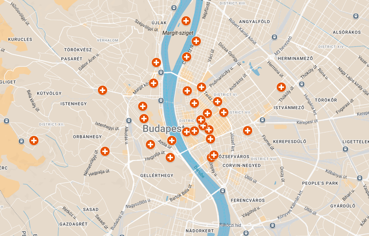 Budapest interaktív térképe