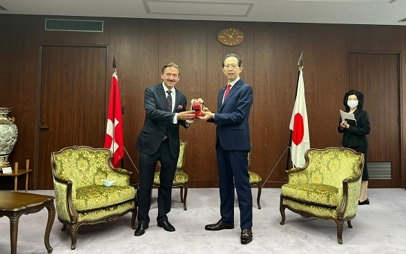 Ambassador Dr. Andreas Baum and Fukushima Prefectural Governor, Mr. Masao Uchibori
