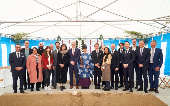 Official groundbreaking ceremony of the Swiss Pavilion