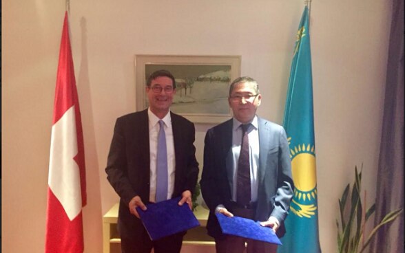 State Secretary Dell'Ambrogio and MInister Education and Science of Kazakhstan, Mr. Yerlan Sadiyev during visit in Astana 2017
