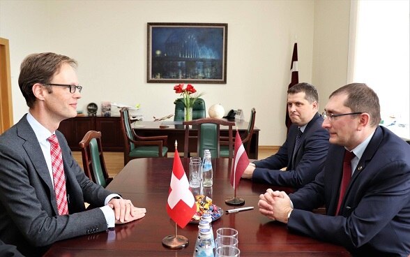 Ambassador Obolensky meets the Minister of Transport of Latvia 