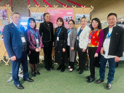 Mongolian delegation at the International Cooperation Forum