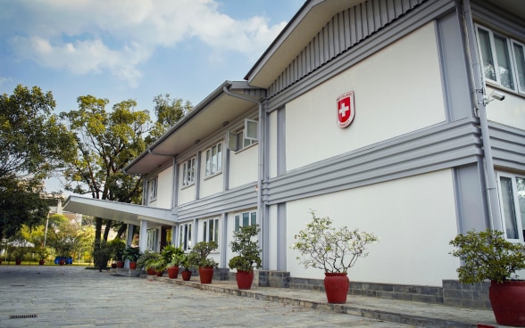 The Swiss Embassy premises in Kathmandu