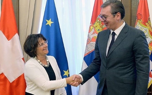 President Vucic and the Swiss professor Ursula Renold 