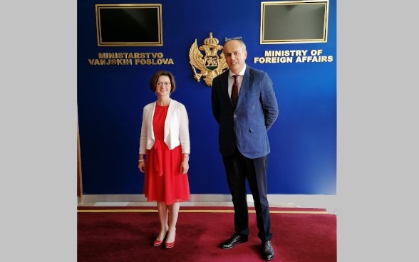 Ambassador Anna Ifkovits Horner, Assistant State Secretary of the Swiss Confederation with the Ambassador Ljubomir Mišurović, State Secretary at the Ministry of Foreign Affairs of Montenegro