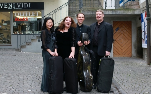 The Vector Quartett (left to right):Reiko Koi, Denitza Kucera, Sebastian Diezig and Bernd Haag