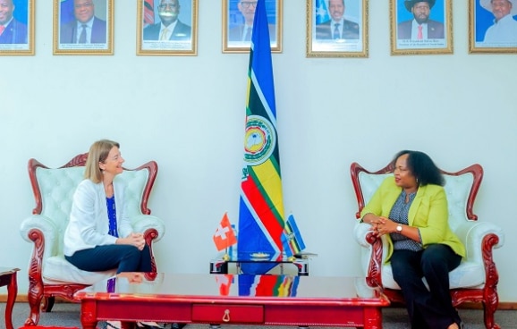 Ambassador Nicole Providoli (left) and Secretary General  Veronica Nduva
