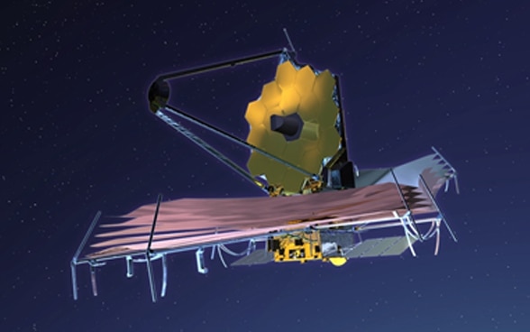 Vue d'artiste du James Webb Space Telescope