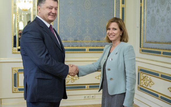 President Petro Poroshenko and Christa Markwalder