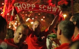 Swiss fans celebrating during the 2014 Football World Cup in Brazil