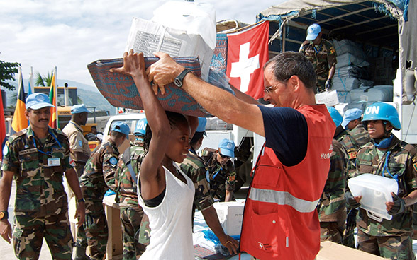 Schweizerische Humanitäre Hilfe nach einem Erbeben in Haiti in 2010