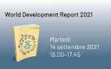 La foto mostra il Rapporto sullo sviluppo mondiale 2021.