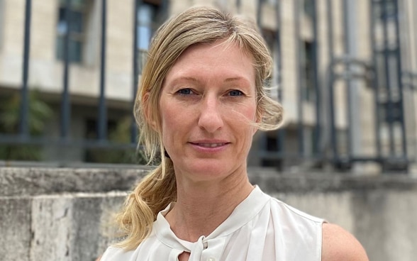 Primo piano di Christine Schneeberger.