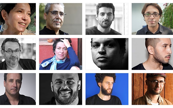 Die 12 Regisseurinnen und Regisseure sowie Produzentinnen und Produzenten, die am Workshop Open Doors am Filmfestival Locarno 2015 teilnehmen.