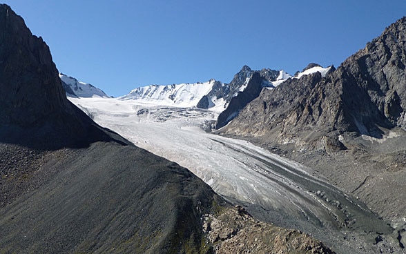 Vista del glaciar Golubin.
