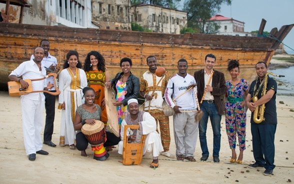 Grupo de músicos del Proyecto del Nilo. 