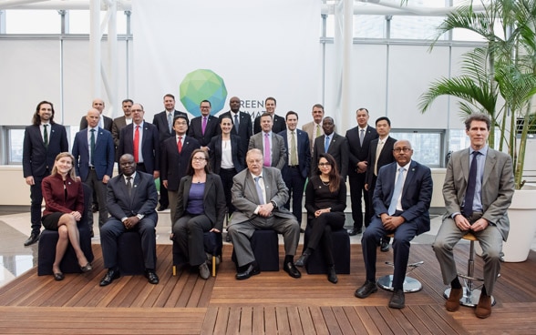 Die Mitglieder des Grünen Klimafonds an seinem 22. Boardmeeting. 