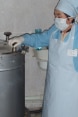 Waste is safely disinfected under high pressure in the autoclave.