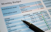 Document showing a household’s budget