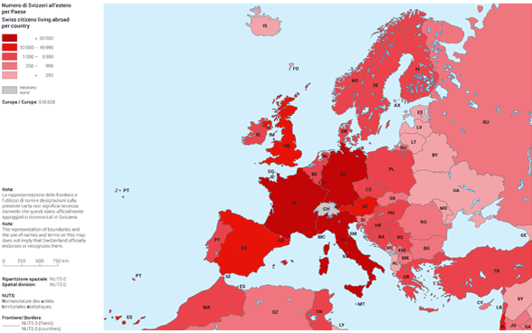 Swiss Abroad in Europe in the year 2023.