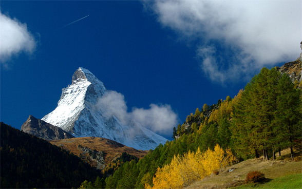 Photo of famous Swiss mountain the Matterhorn