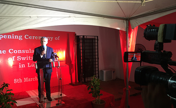 Mr Burkhalter opens a consulate general in Lagos, Nigeria's economic capital.