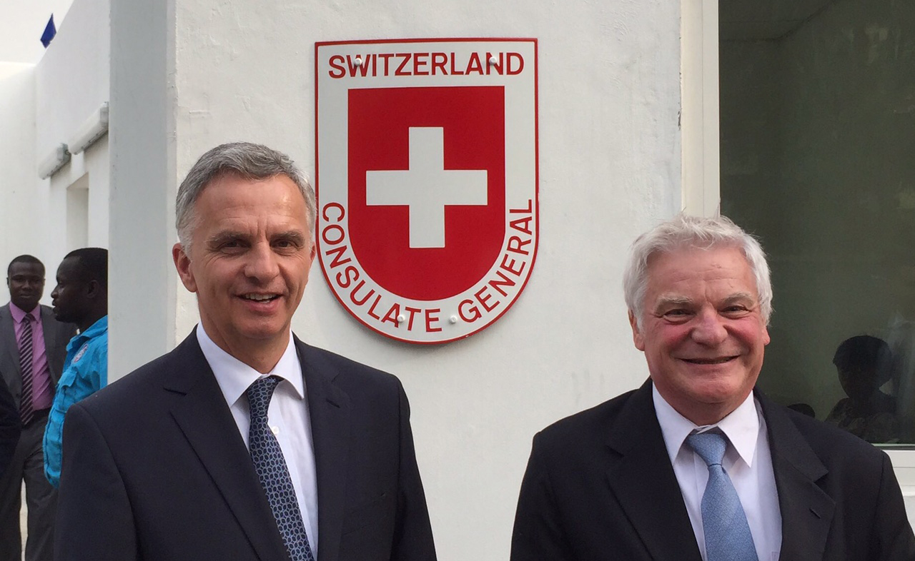 Bundesrat Didier Burkhalter eröffnet ein Generalkonsulat in der Wirtschaftsmetropole Lagos.