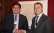 Federal Councillor Ignazio Cassis shakes hands with the President of Costa Rica, Carlos Alvarado Quesada, at the WEF.
