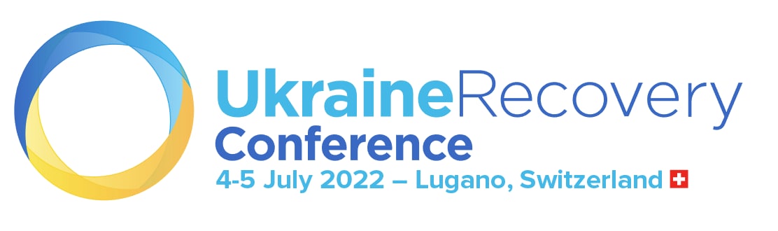 The logo of the Ukraine Recovery Conference (URC2022)