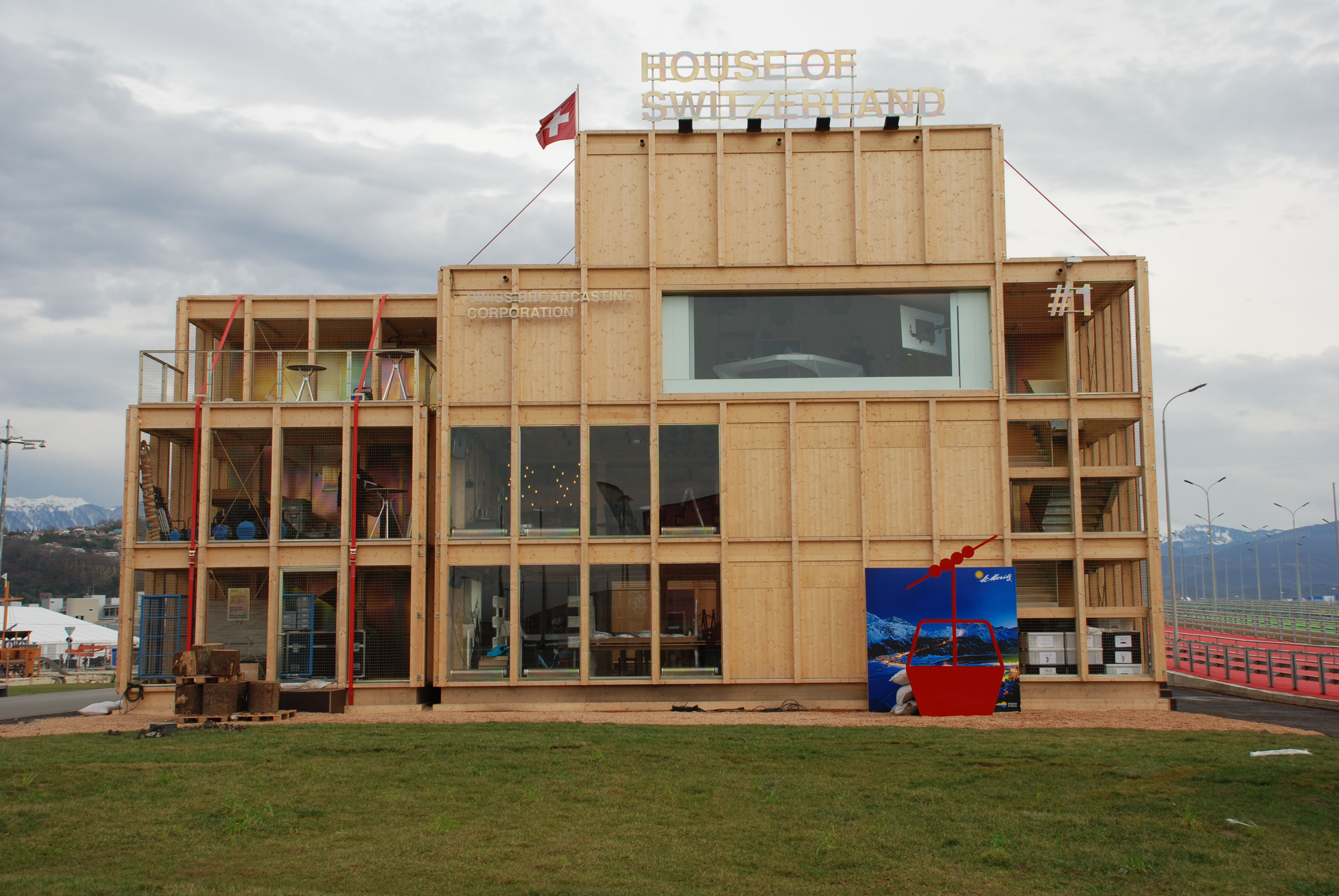 The House of Switzerland in the Sochi Olympic Park.