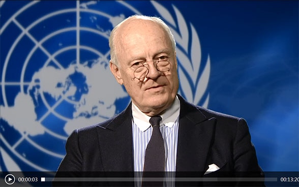 Videobotschaft von Staffan de Mistura , des UNO-Sondergesandten für Syrien 