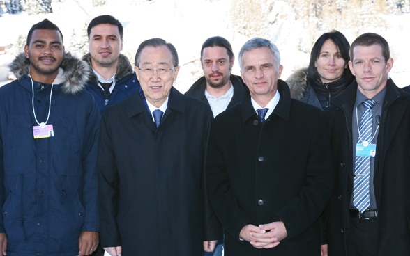 Federal Councillor Didier Burkhalter with the Secretary-General of the United Nations, Ban Ki-moon. © FDFA